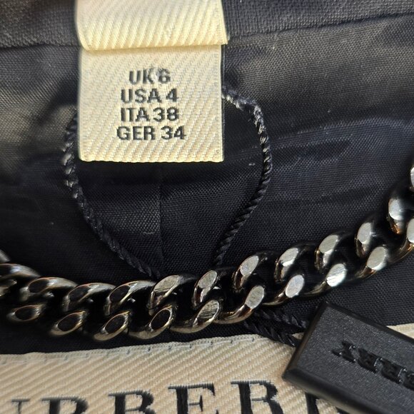 BURBERRY Black Women's Blazer - Size 4 - Picture 10 of 11